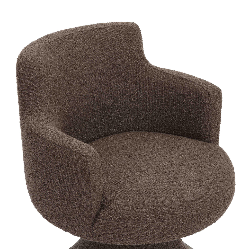 Jeffree Performance Boucle Swivel Dining Chair