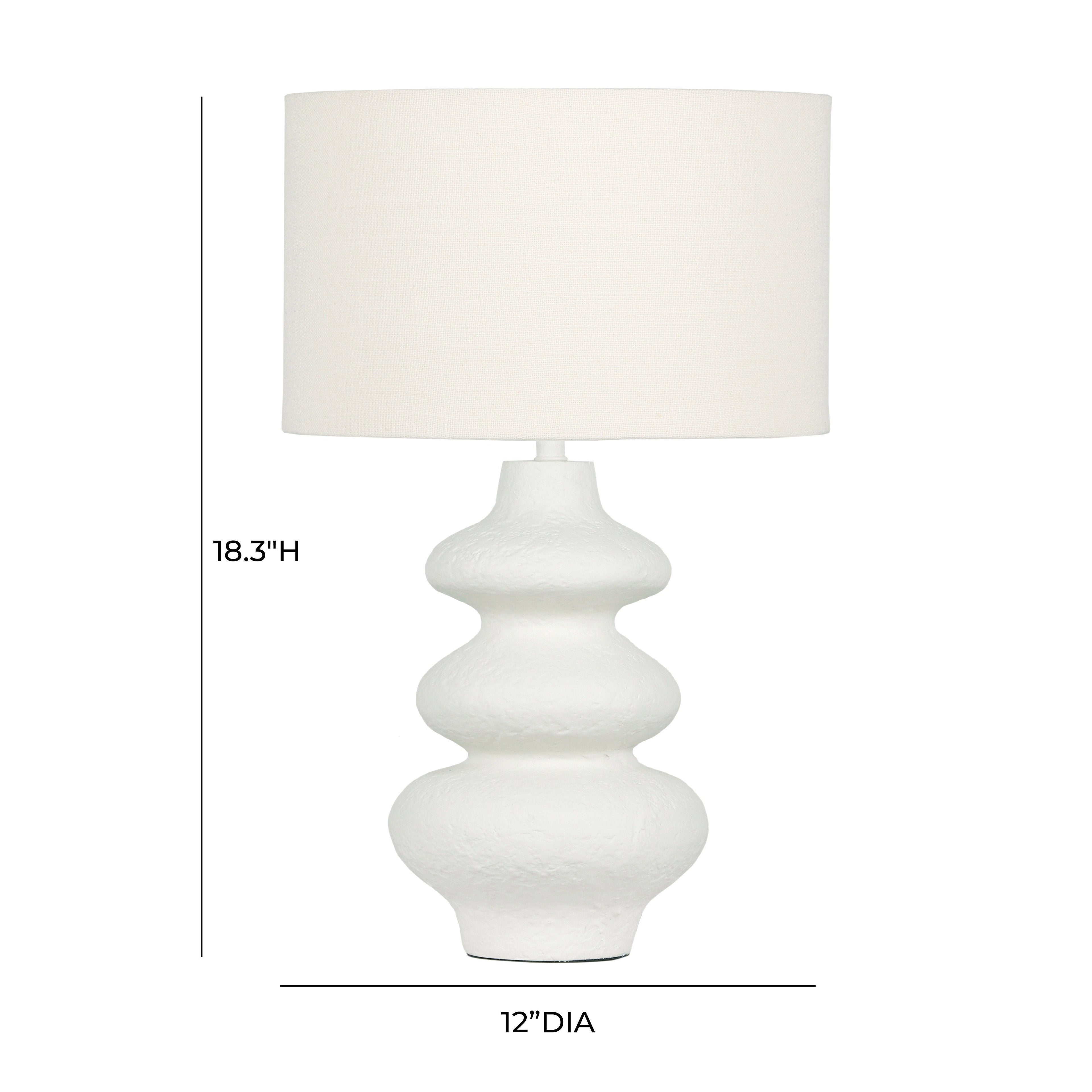 Riviera Cream Textured Table Lamp