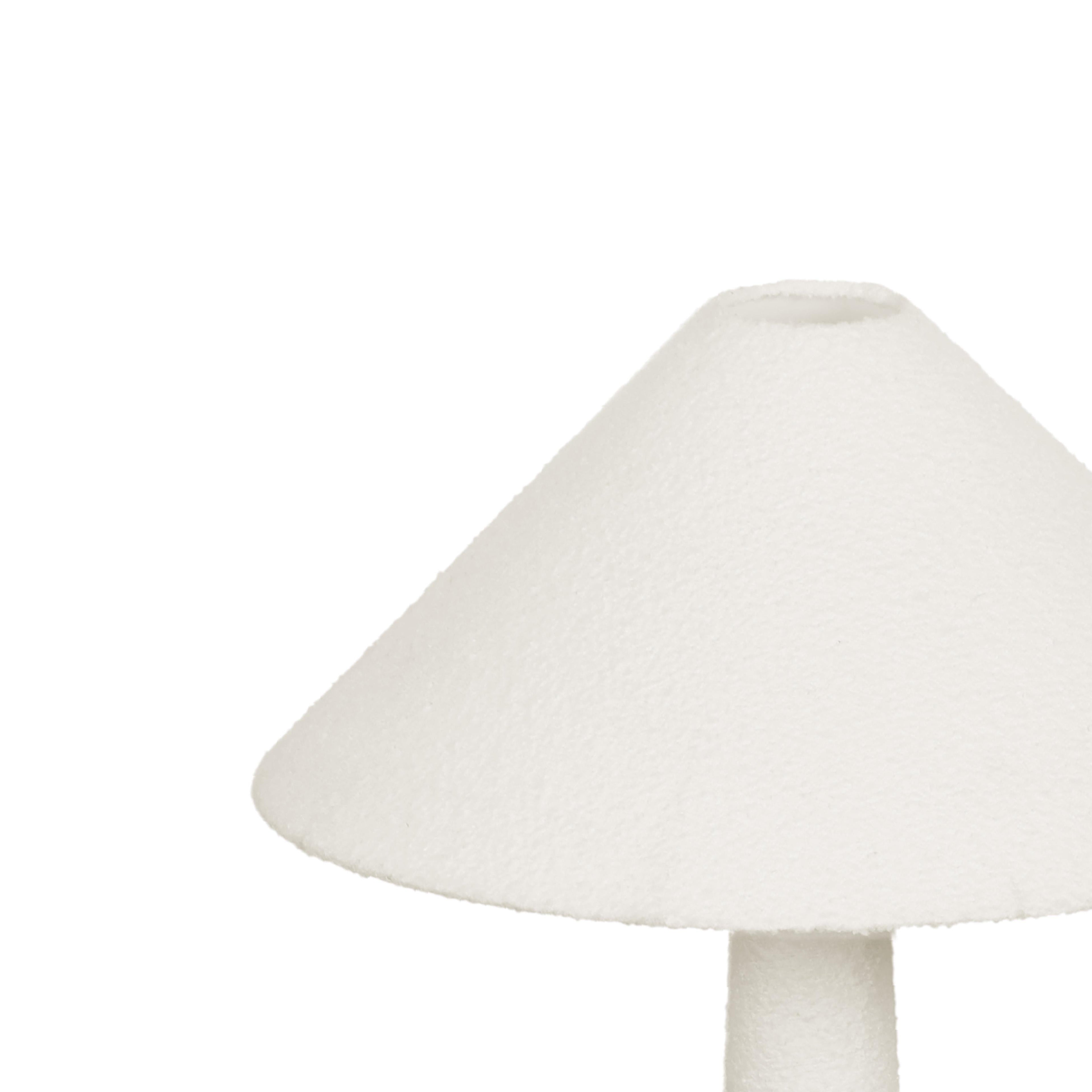 Faith White Boucle Floor Lamp