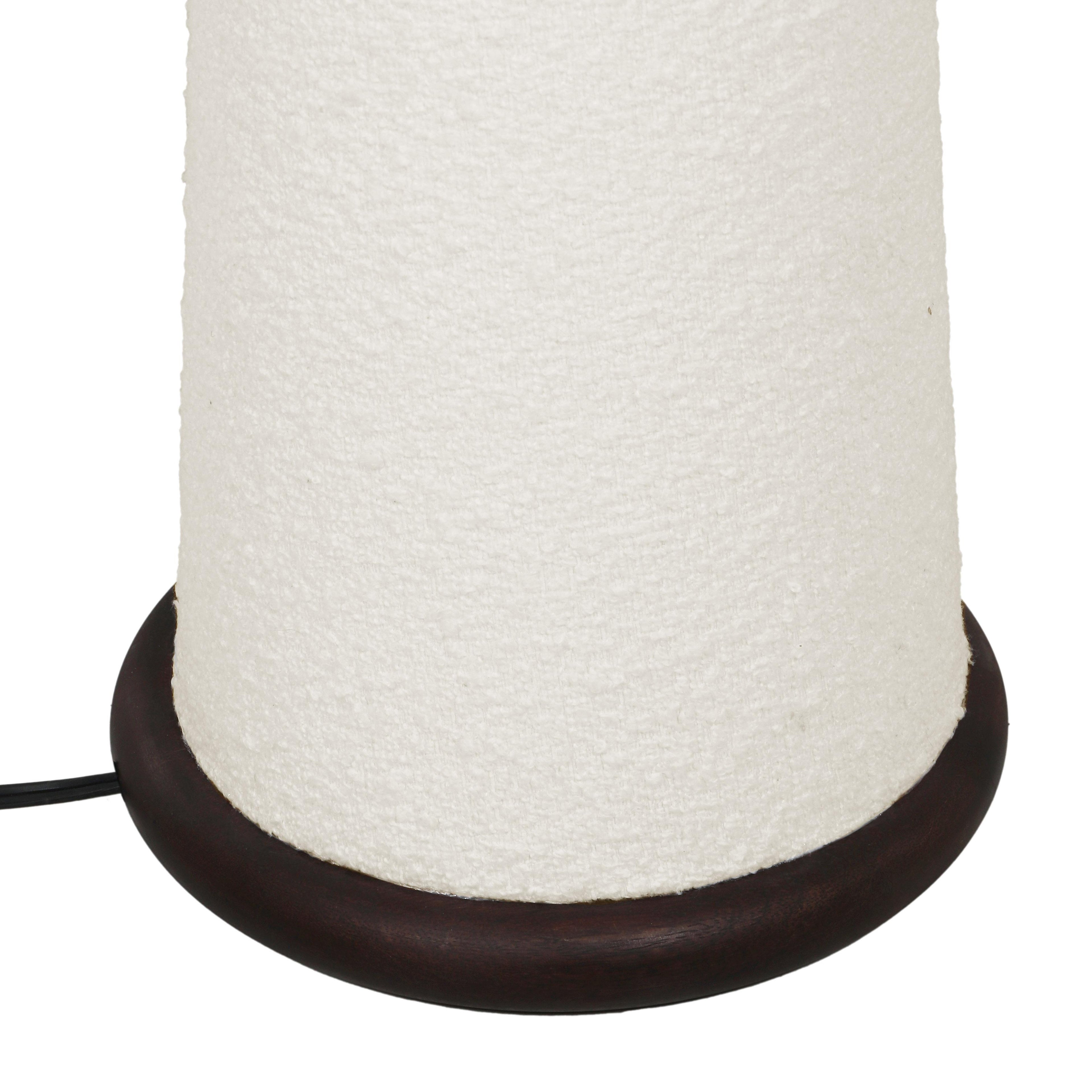 Faith White Boucle Floor Lamp