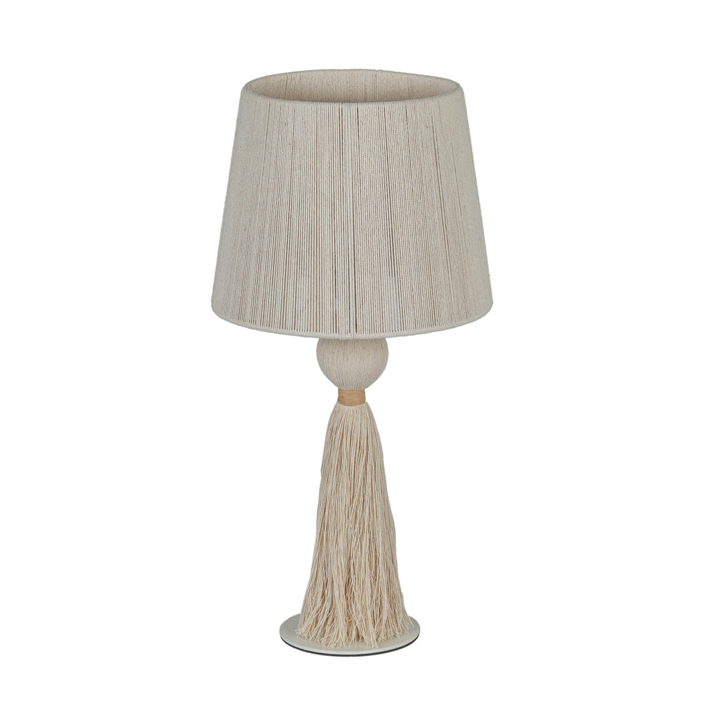 Samba White Cotton Table Lamp