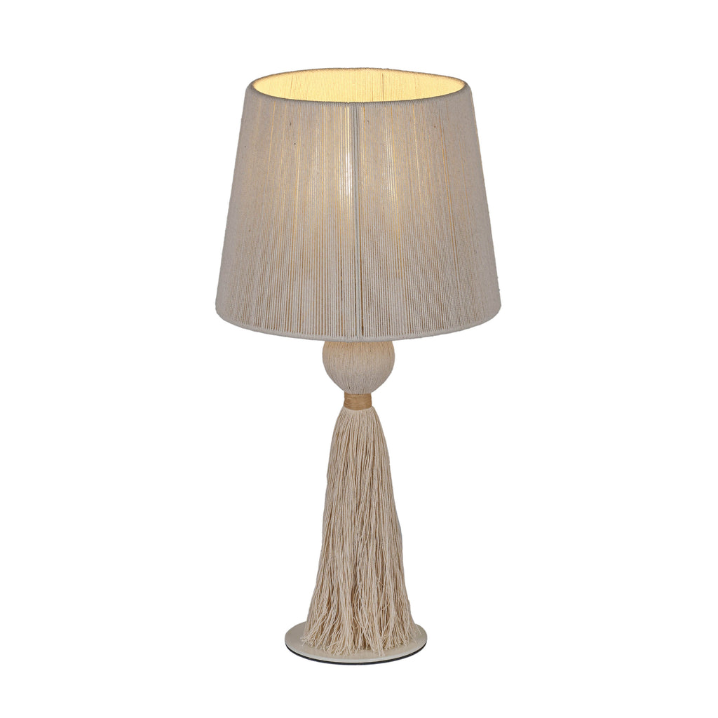 Samba White Cotton Table Lamp