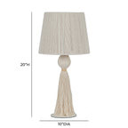 Samba White Cotton Table Lamp