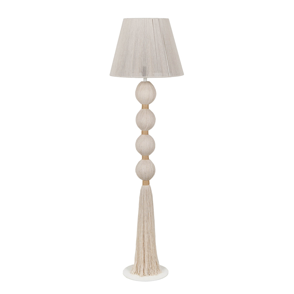 Samba White Cotton Floor Lamp