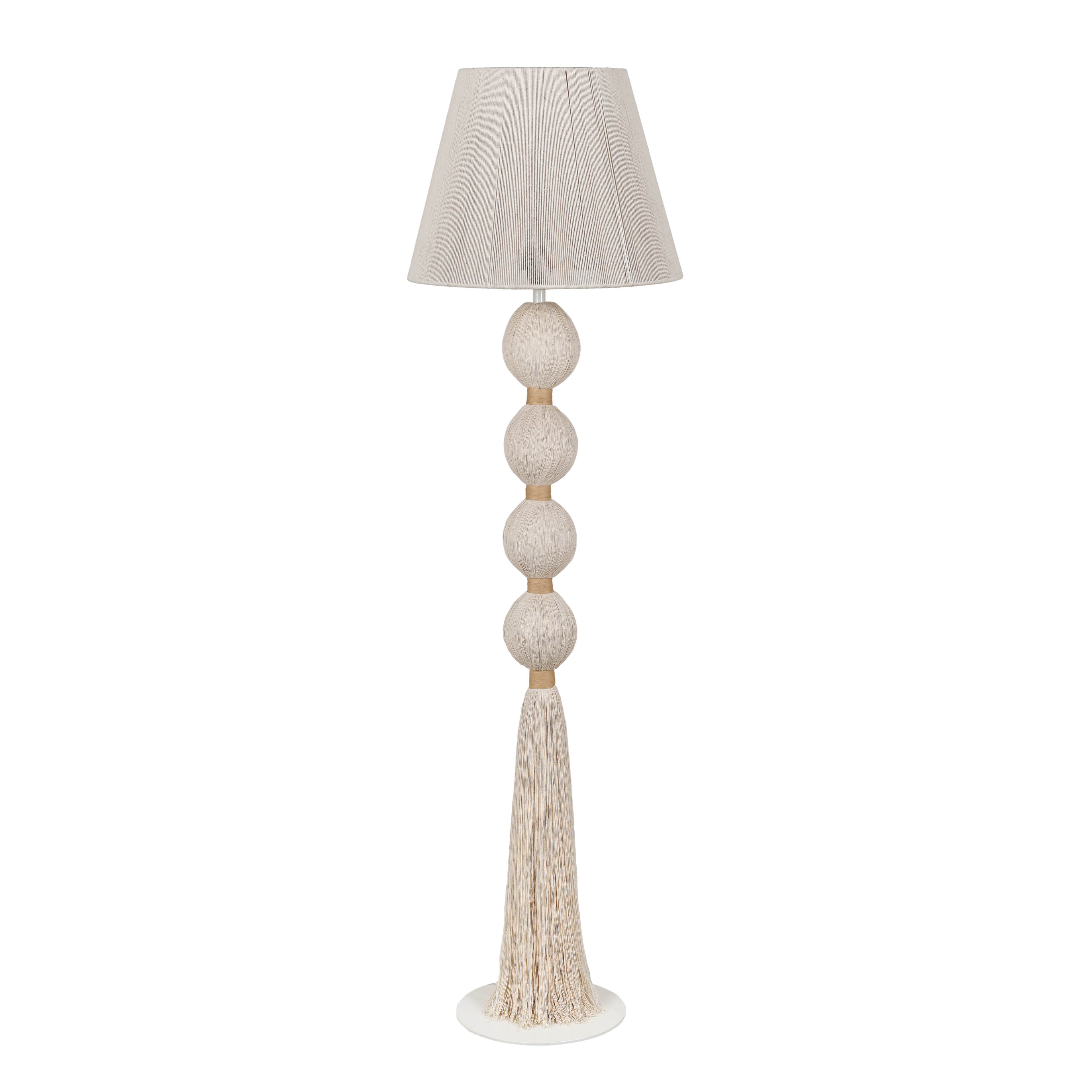 Samba White Cotton Floor Lamp