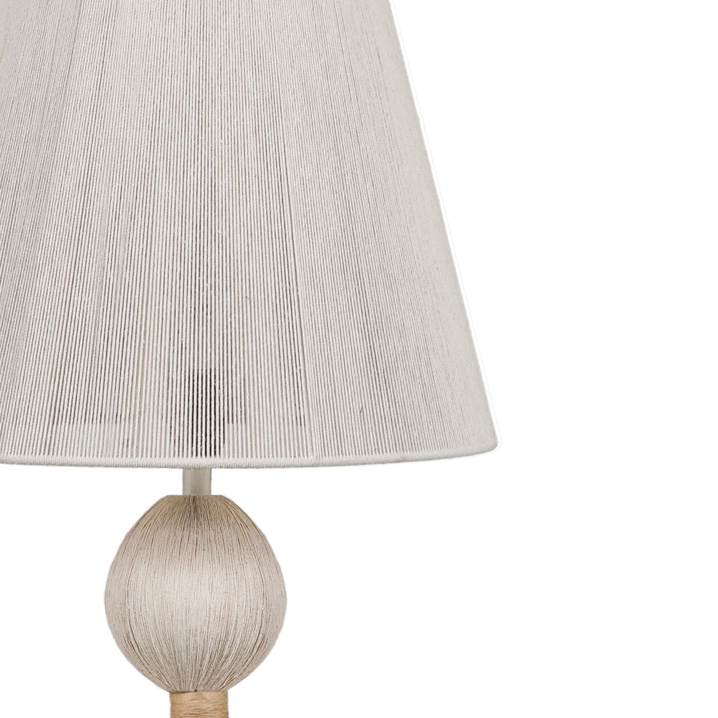 Samba White Cotton Floor Lamp