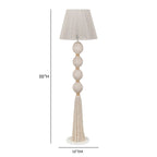 Samba White Cotton Floor Lamp