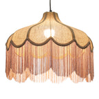 Buchanan Jute Fringed Scalloped Pendant Light