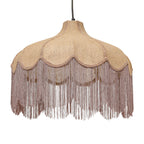 Buchanan Jute Fringed Scalloped Pendant Light