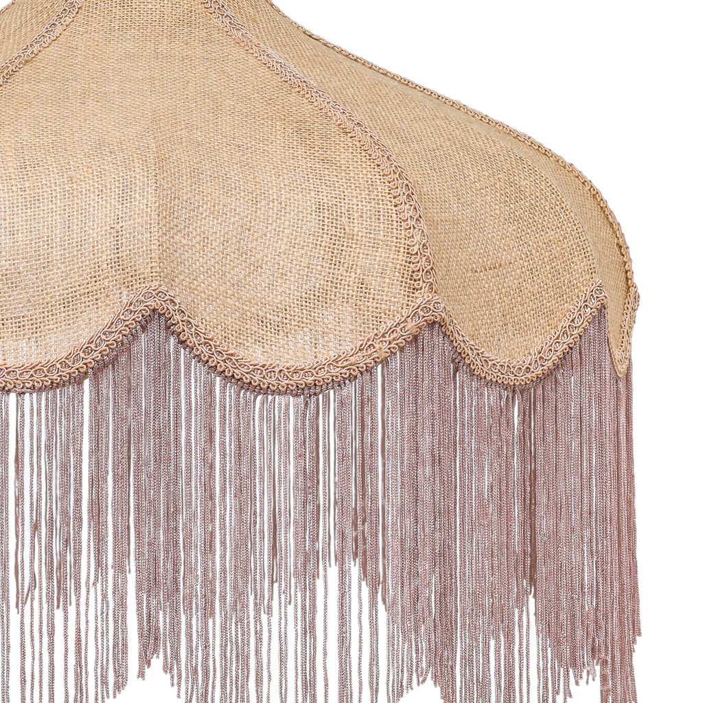 Buchanan Jute Fringed Scalloped Pendant Light
