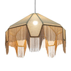 Buchanan Fabric Fringed Angled Pendant Light
