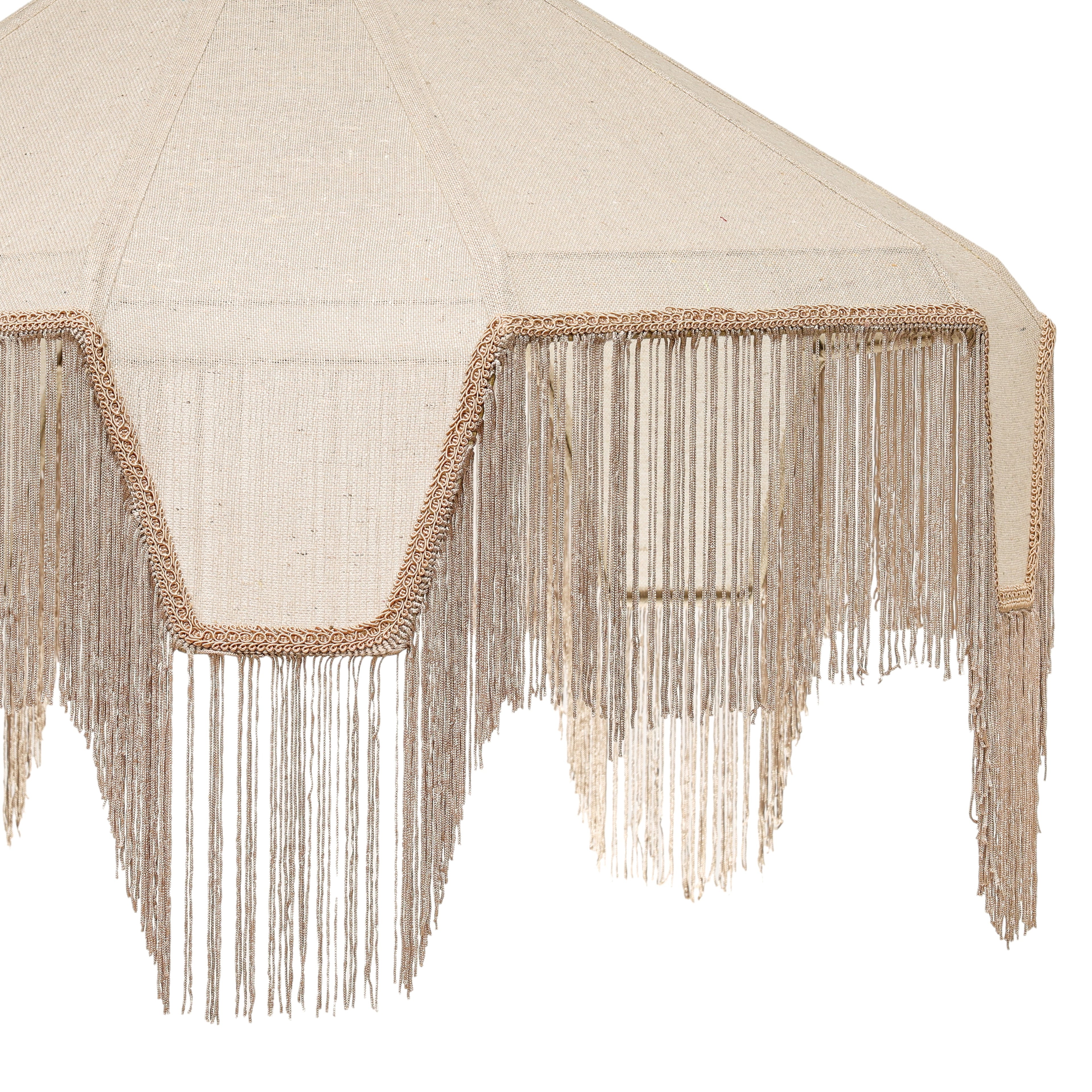 Buchanan Fabric Fringed Angled Pendant Light