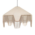Buchanan Fabric Fringed Angled Pendant Light
