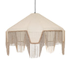 Buchanan Fabric Fringed Angled Pendant Light