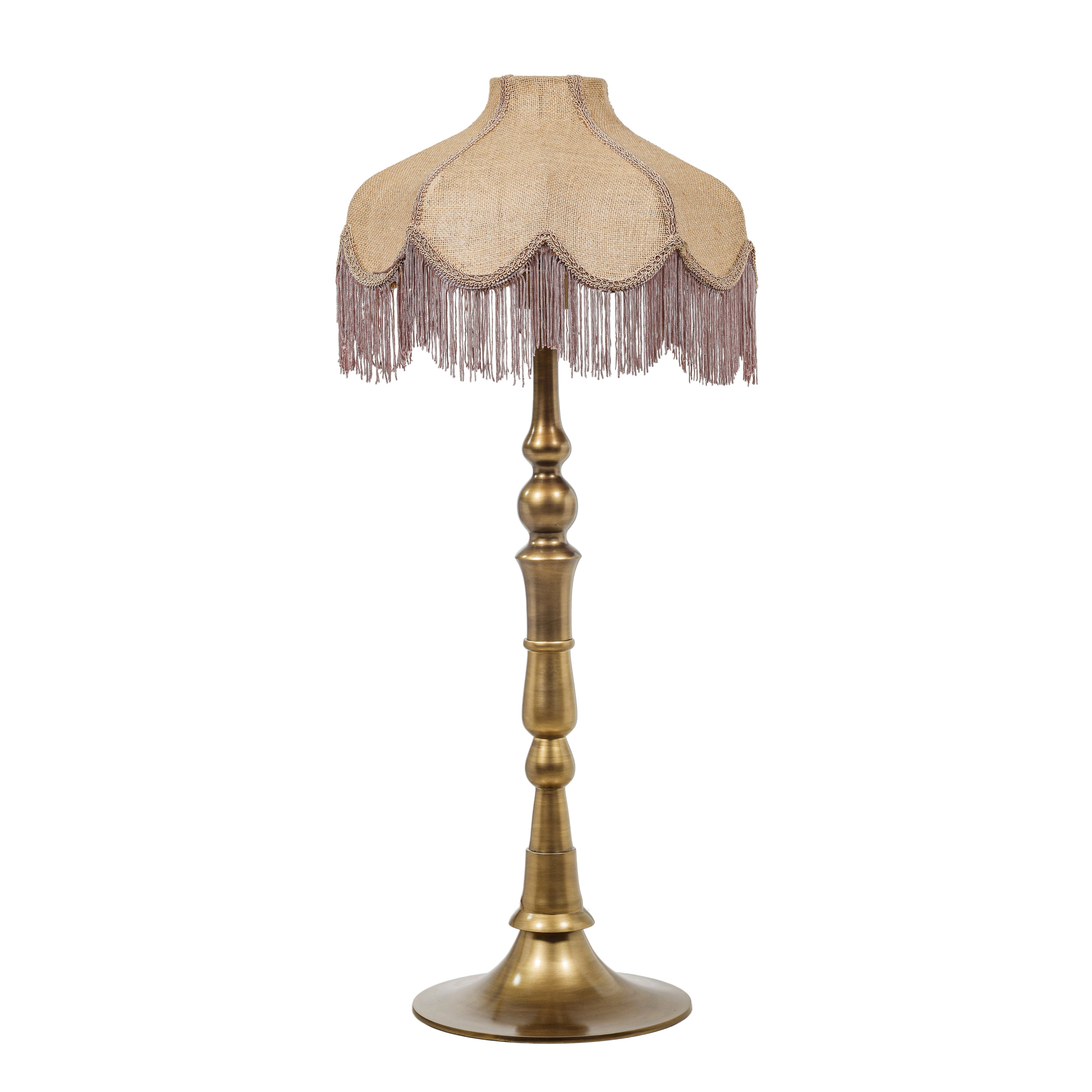 Buchanan Jute Fringed Scalloped Table Lamp