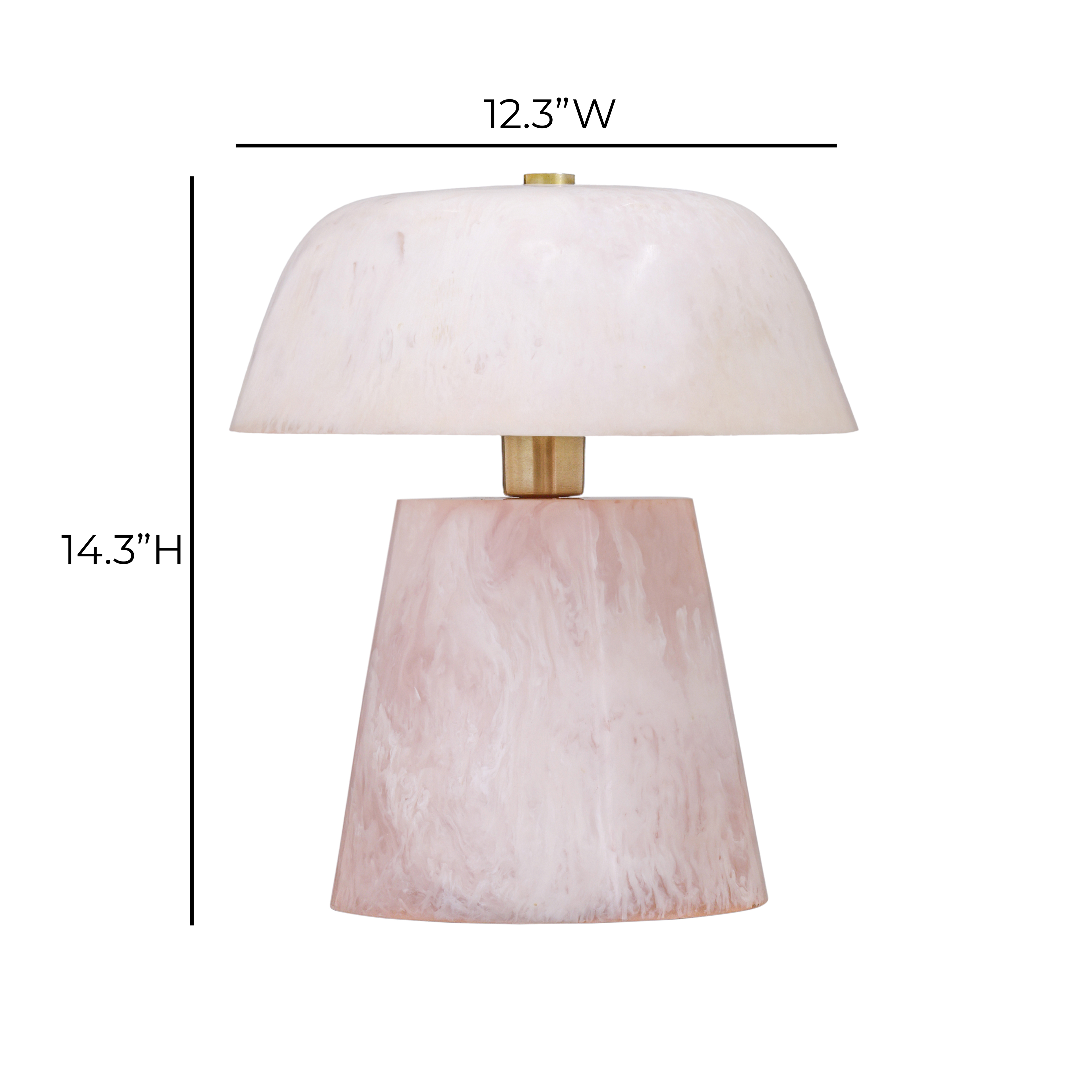 Pouty Pink Resin Table Lamp