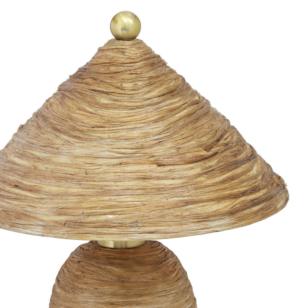 Coco Natural Coconut Fiber Pointed Table Lamp