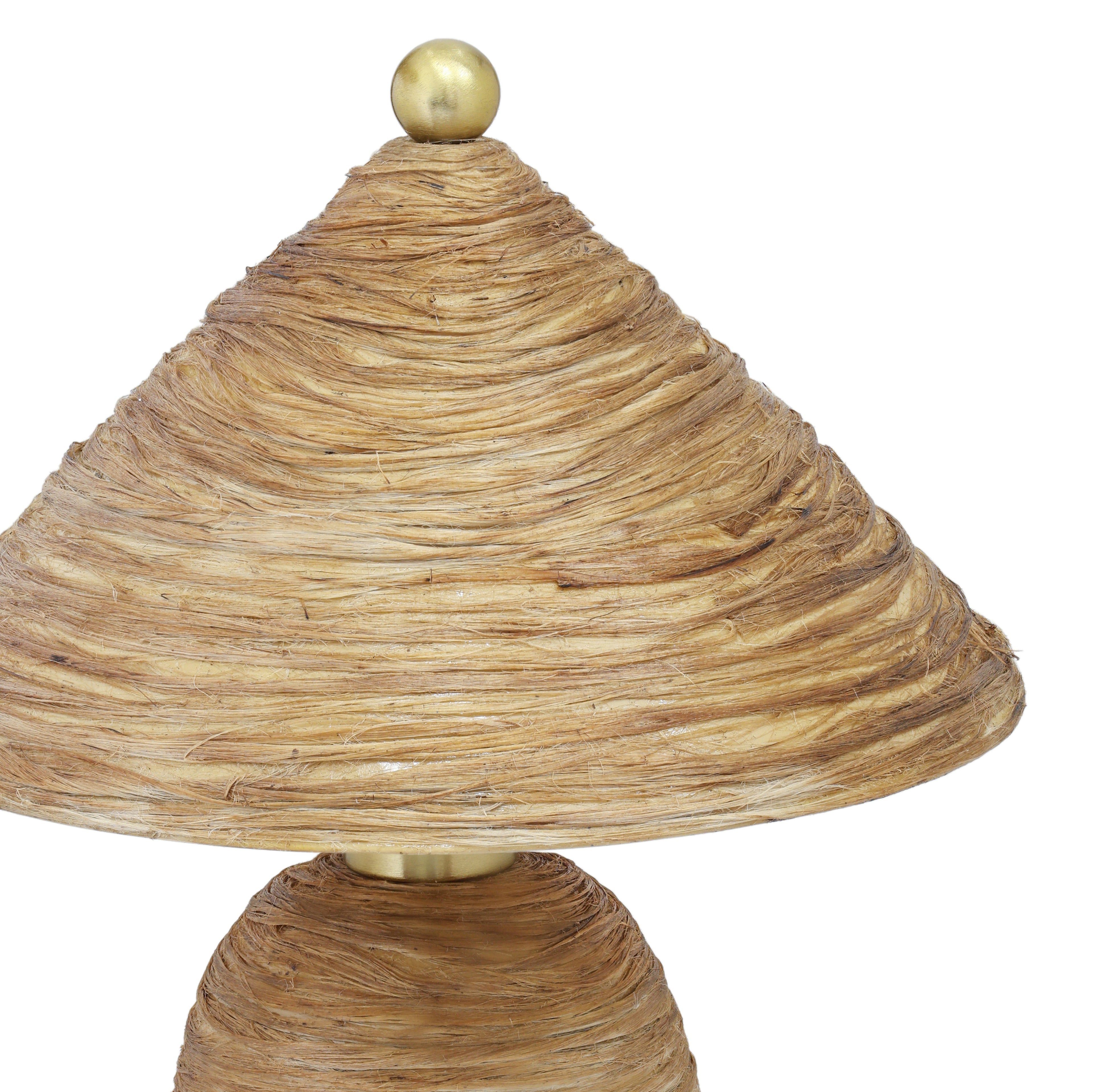 Coco Natural Coconut Fiber Pointed Table Lamp