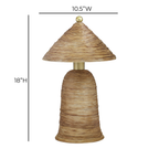 Coco Natural Coconut Fiber Pointed Table Lamp