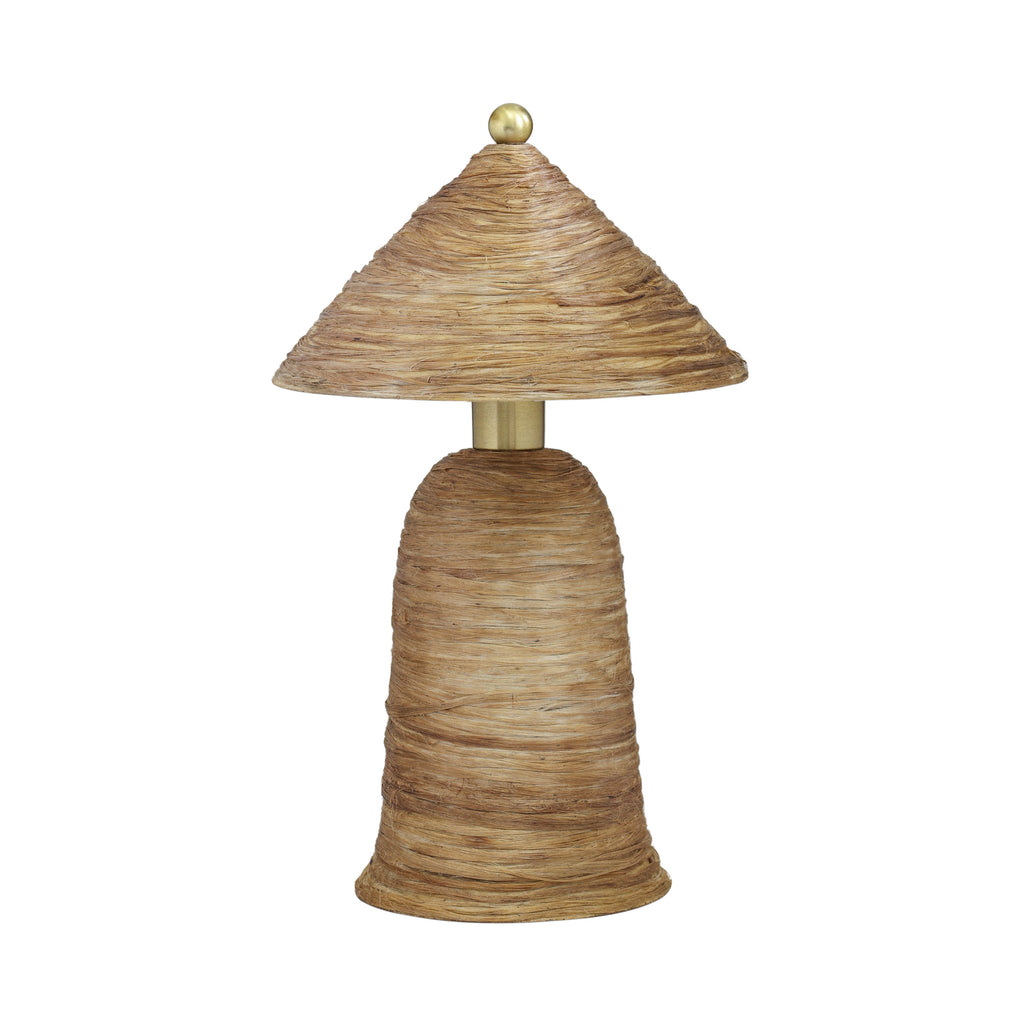 Coco Natural Coconut Fiber Pointed Table Lamp