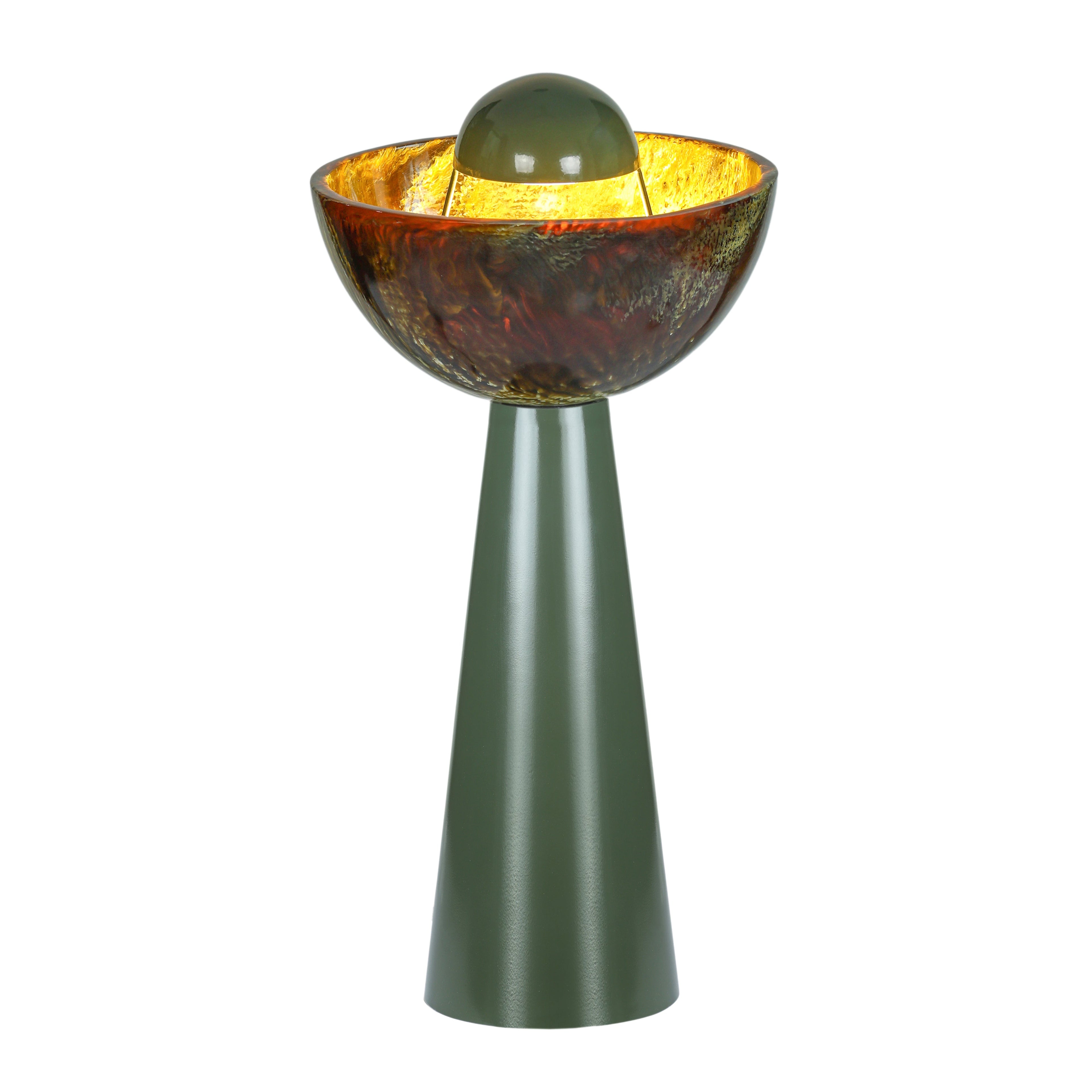 Rising Green Resin Table Lamp