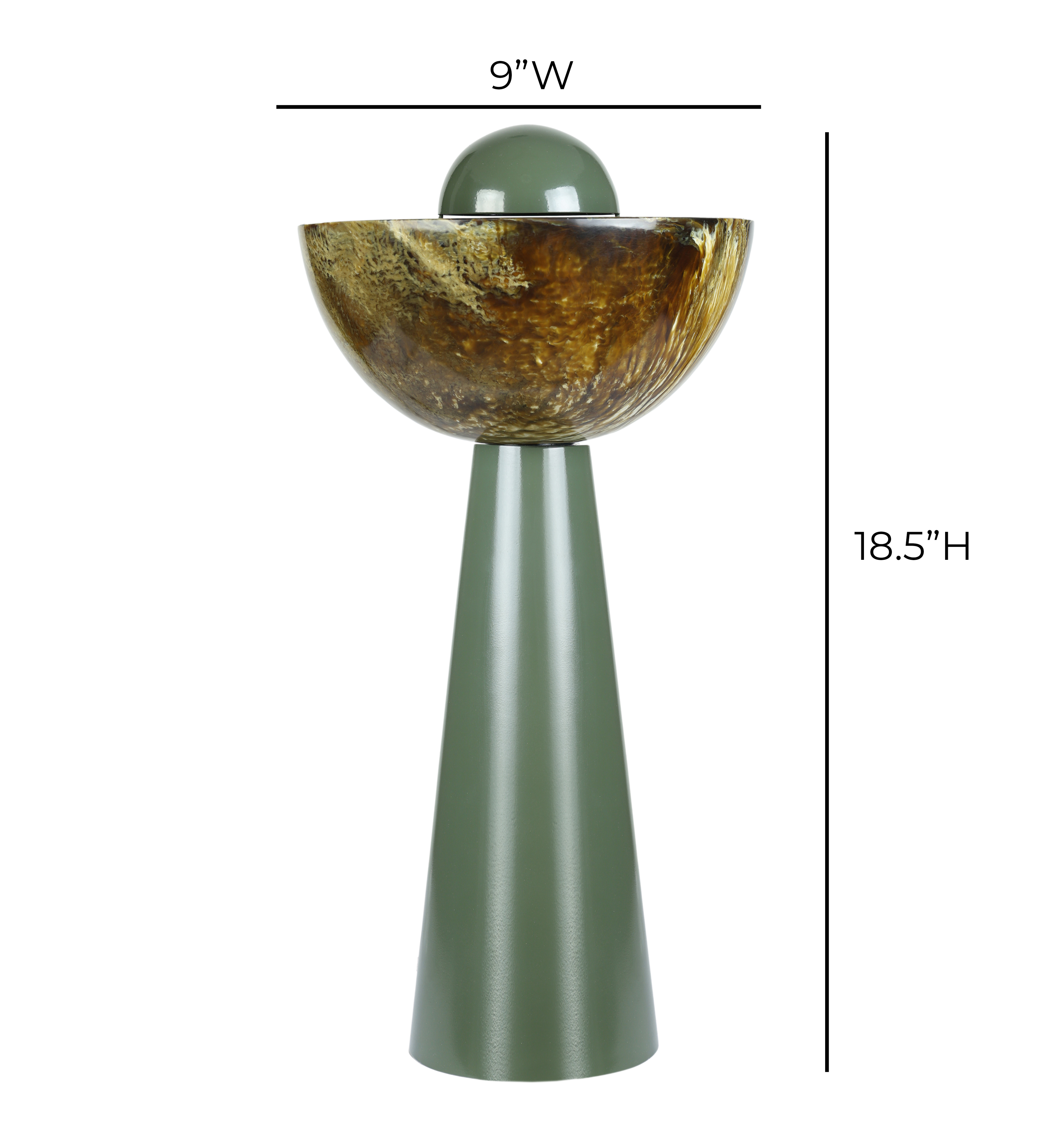 Rising Green Resin Table Lamp