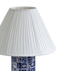Stamp Blue Pleated Table Lamp