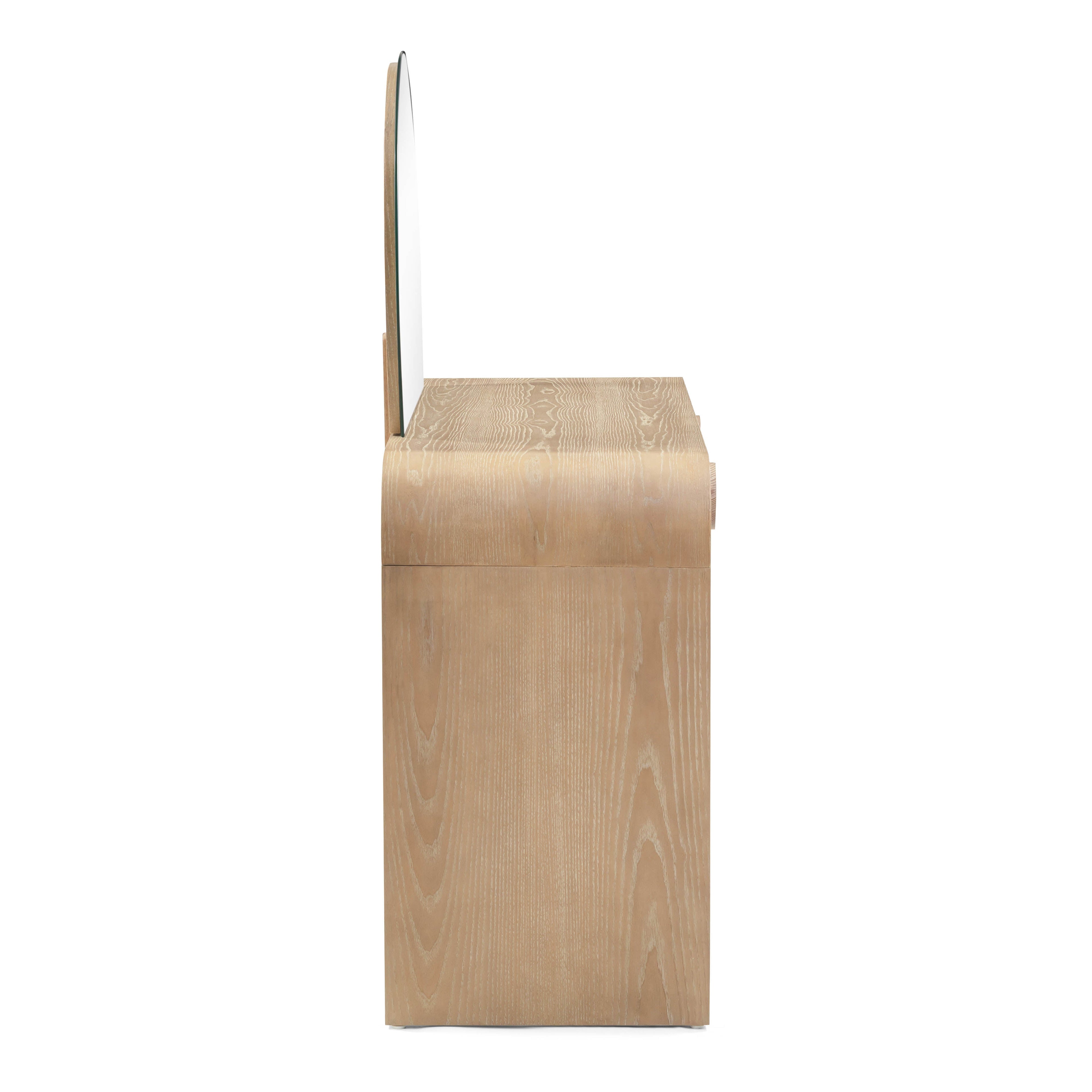 Moonrise 48 Natural Ash 2-Drawer Vanity Desk with Mirror