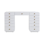 Hollywood 56 White Desk with Vanity Mirror