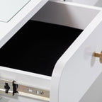 Hollywood 56 White Desk with Vanity Mirror