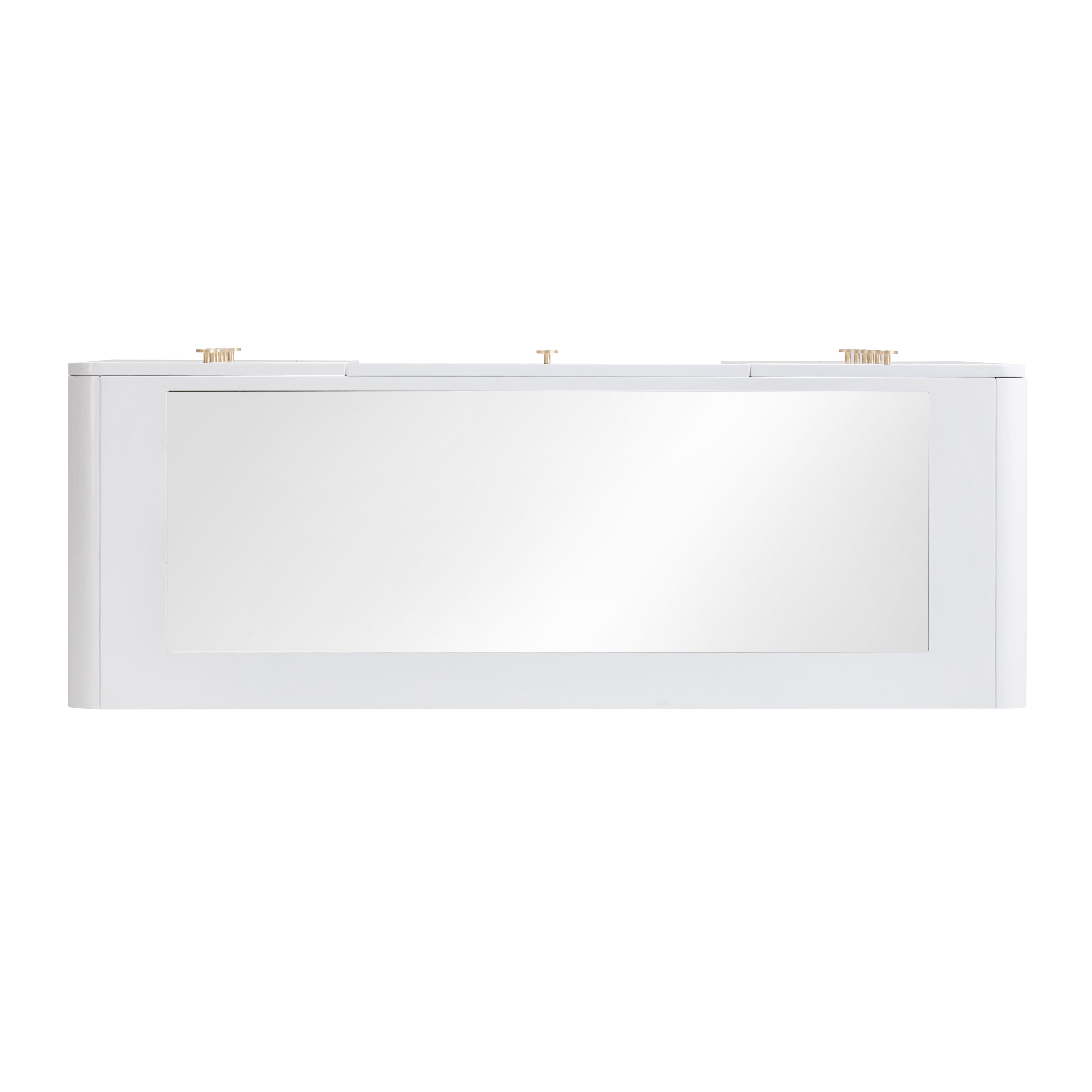 Hollywood 56 White 13-Drawer Vanity Desk