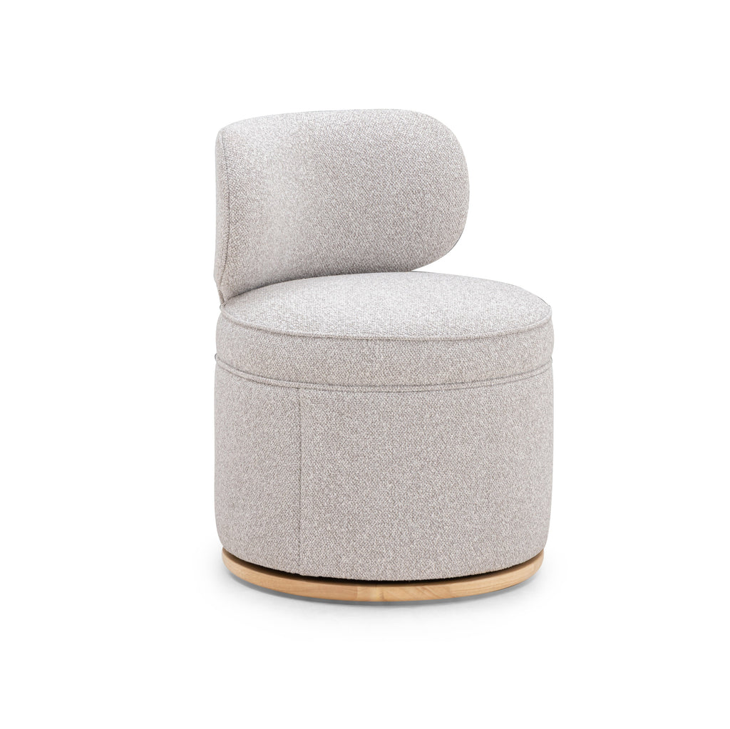 Amaya Grey Textured Fabric Swivel Desk Chair