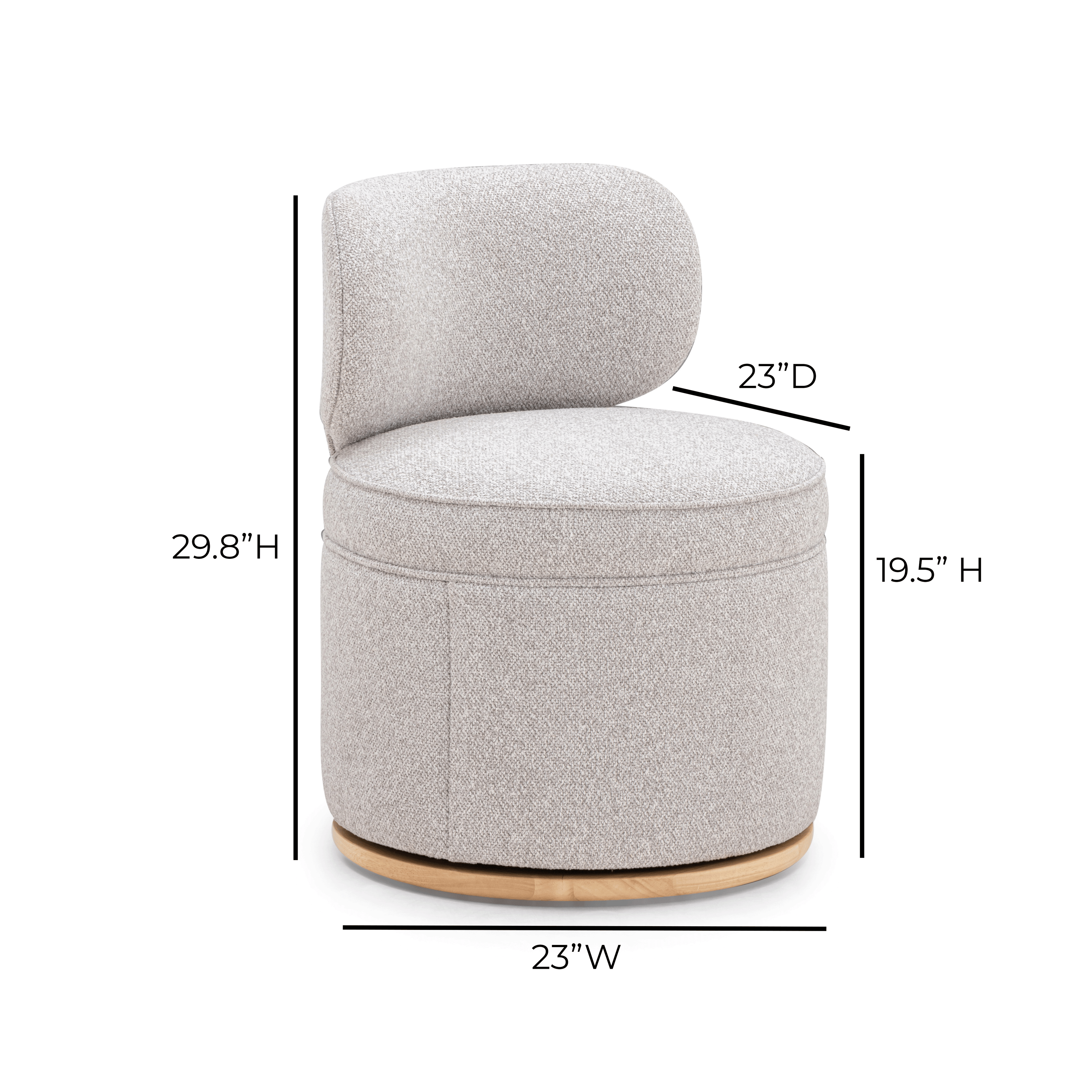 Amaya Grey Textured Fabric Swivel Desk Chair