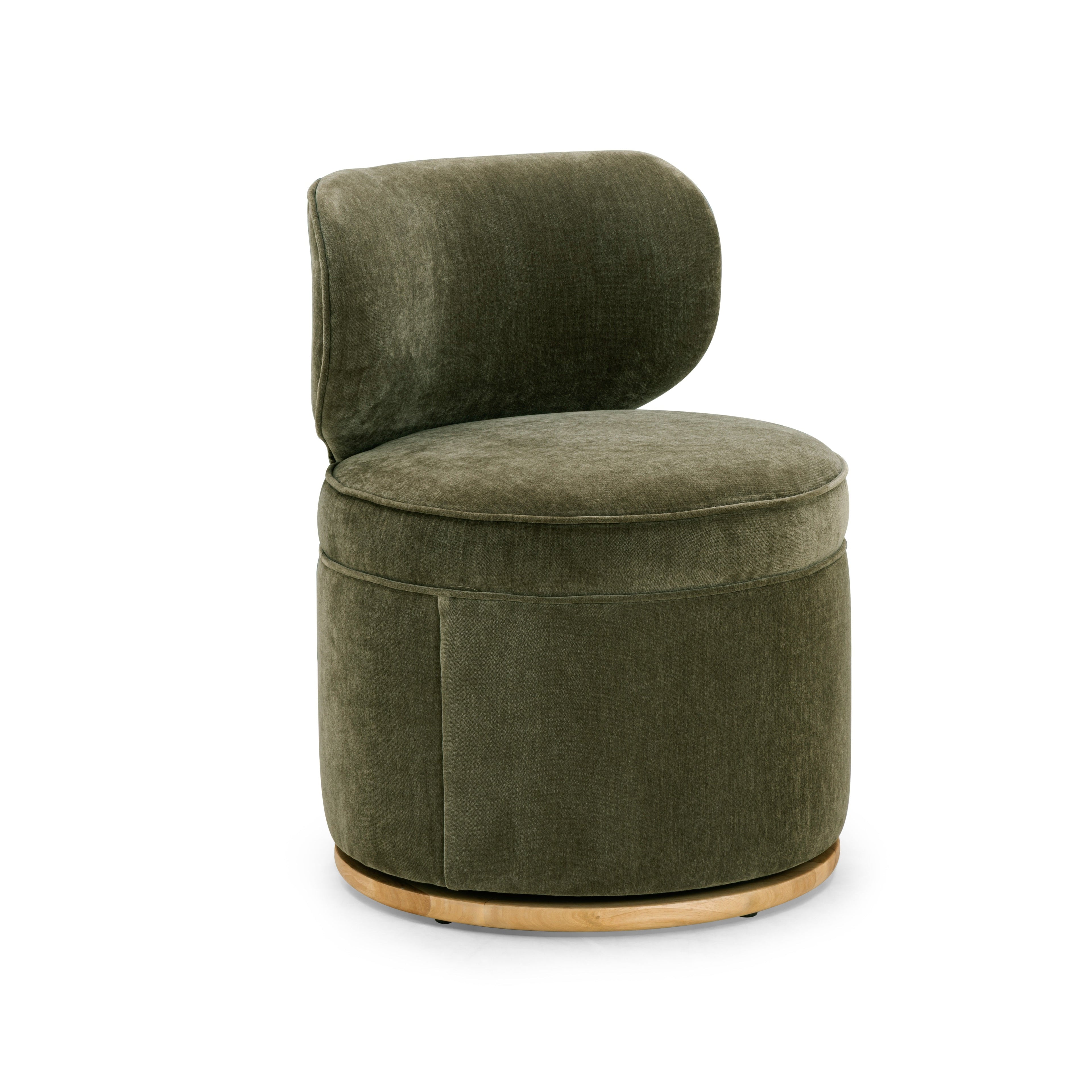 Amaya Green Upcycled Chenille Swivel Desk Chair
