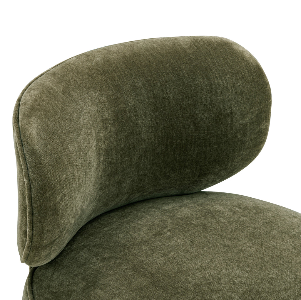 Amaya Green Upcycled Chenille Swivel Desk Chair