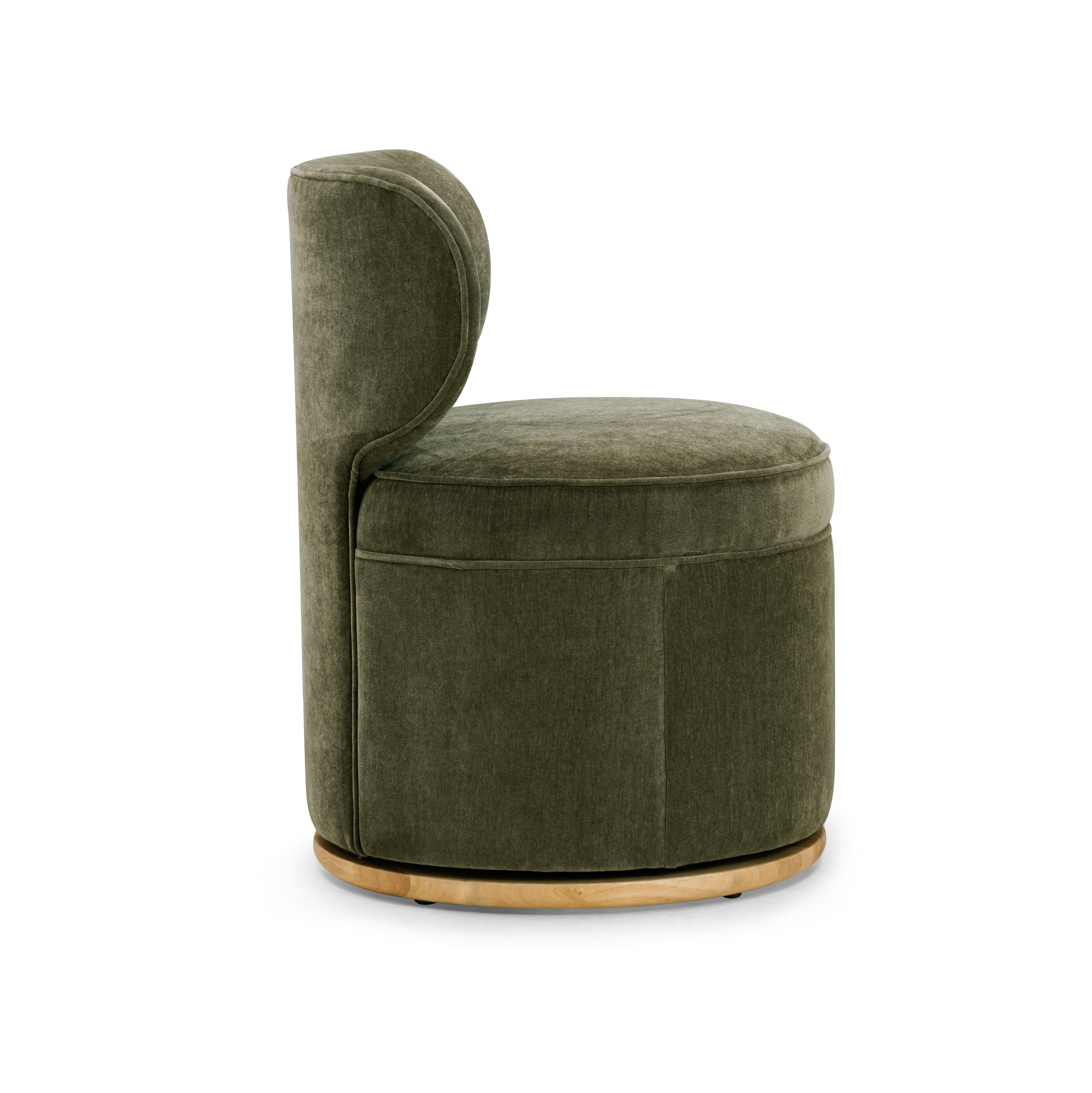 Amaya Green Upcycled Chenille Swivel Desk Chair