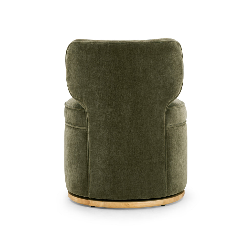 Amaya Green Upcycled Chenille Swivel Desk Chair