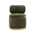 Amaya Green Upcycled Chenille Swivel Desk Chair