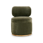 Amaya Green Upcycled Chenille Swivel Desk Chair