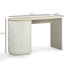 Marlene 47 Cream Faux Travertine Desk
