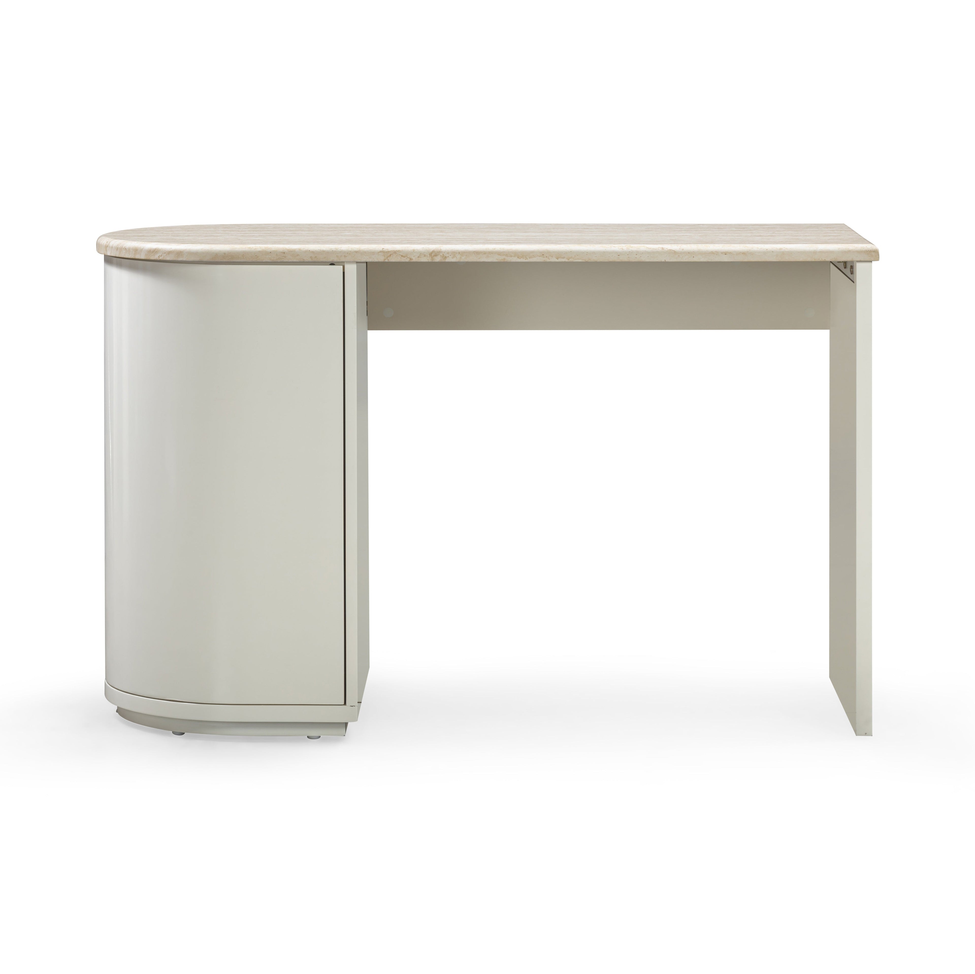 Marlene 47 Cream Faux Travertine Desk
