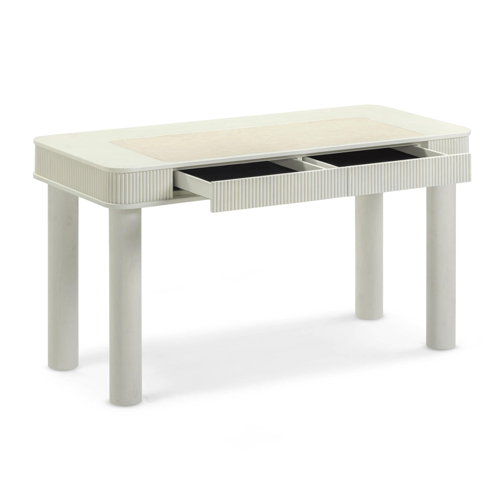 Sarah 55 Cream 2-Drawer Executive Work Desk