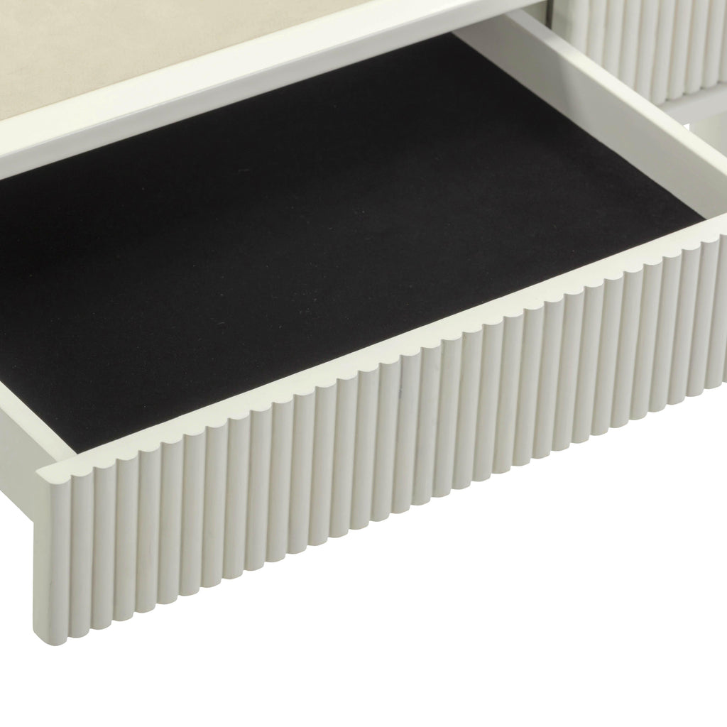 Sarah 55 Cream 2-Drawer Executive Work Desk