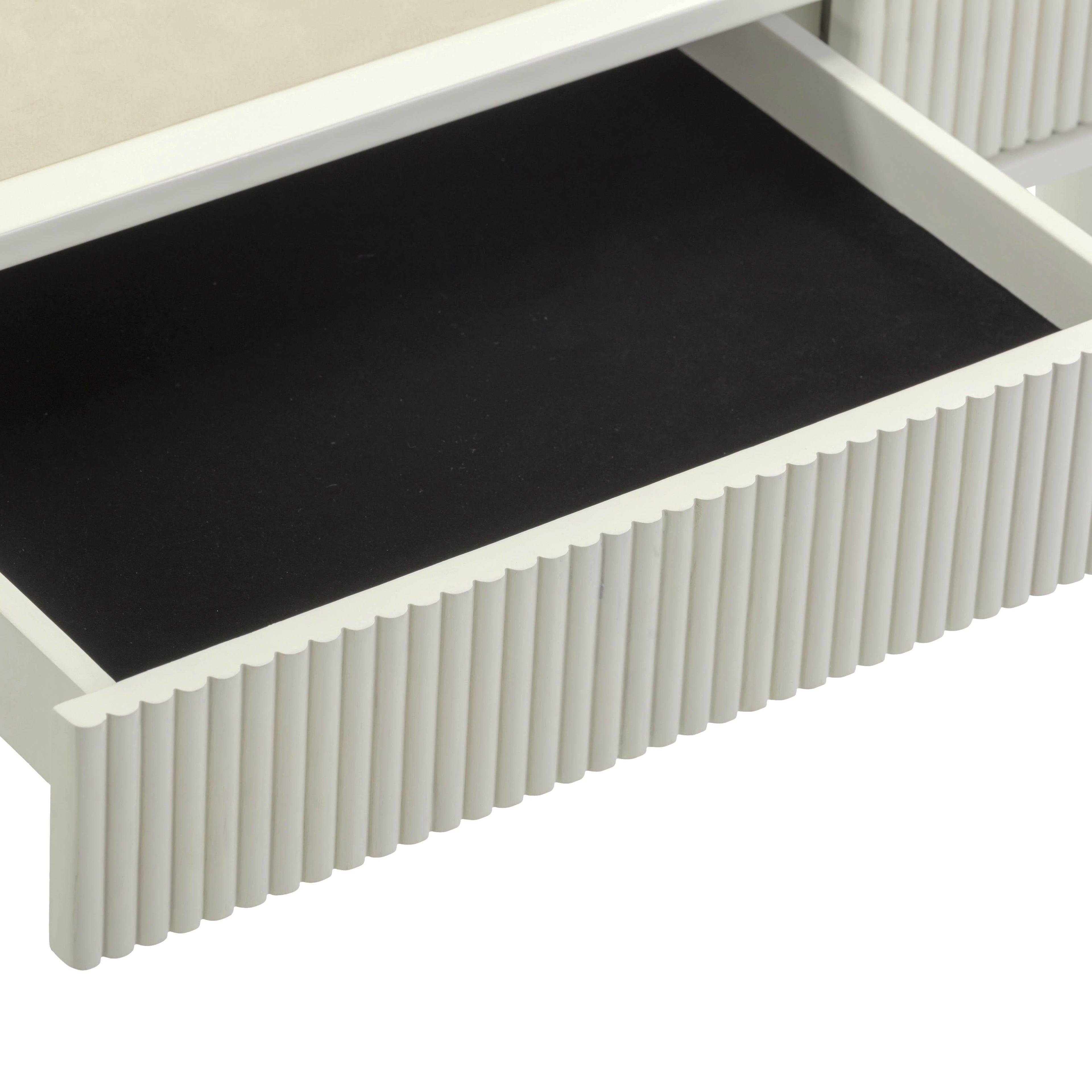 Sarah 55 Cream 2-Drawer Executive Work Desk