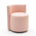 Alyssa Striped Linen Rolling Desk Chair