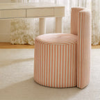 Alyssa Striped Linen Rolling Desk Chair