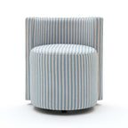 Alyssa Striped Linen Rolling Desk Chair