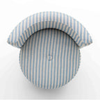 Alyssa Striped Linen Rolling Desk Chair