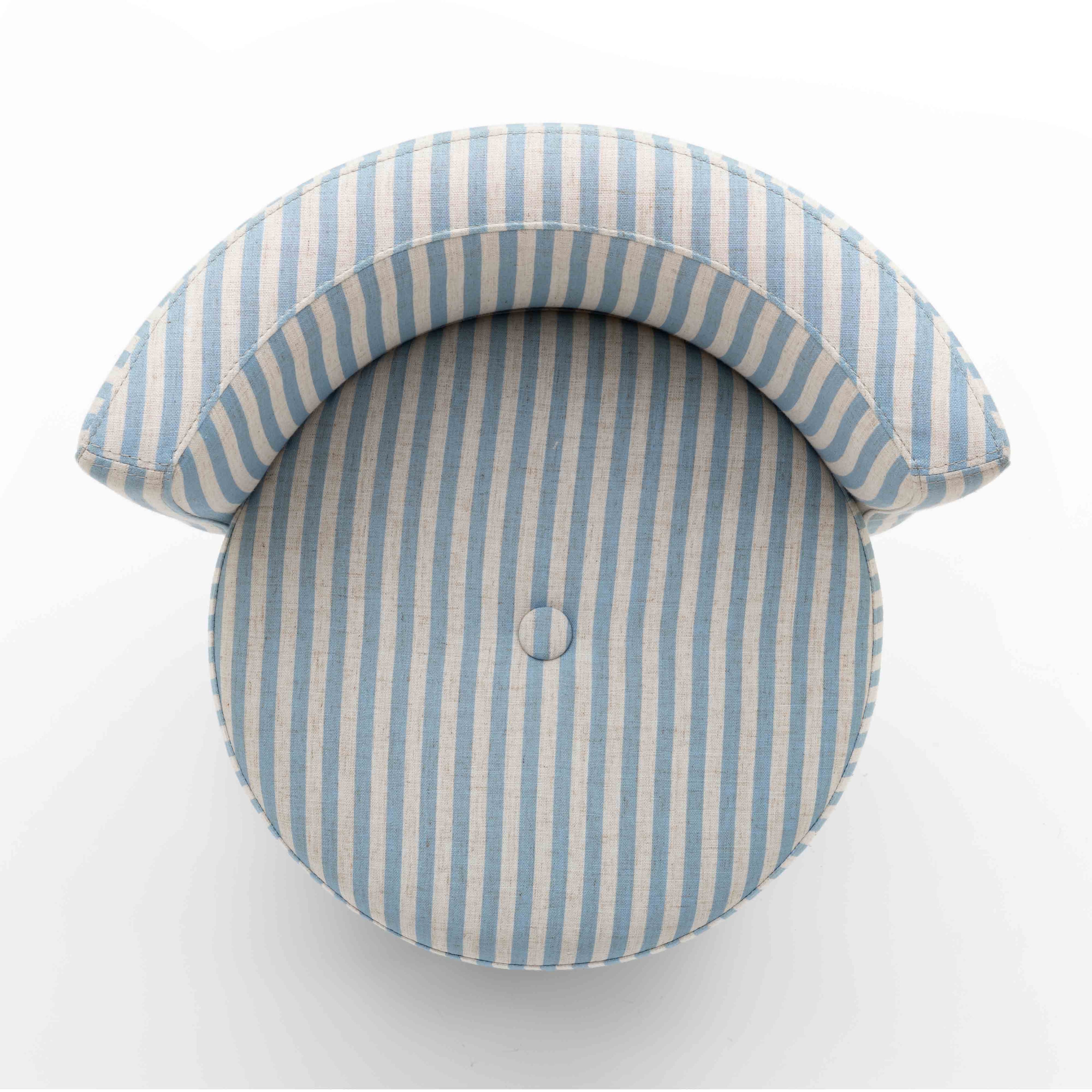 Alyssa Striped Linen Rolling Desk Chair