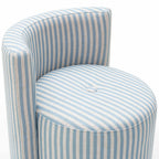 Alyssa Striped Linen Rolling Desk Chair